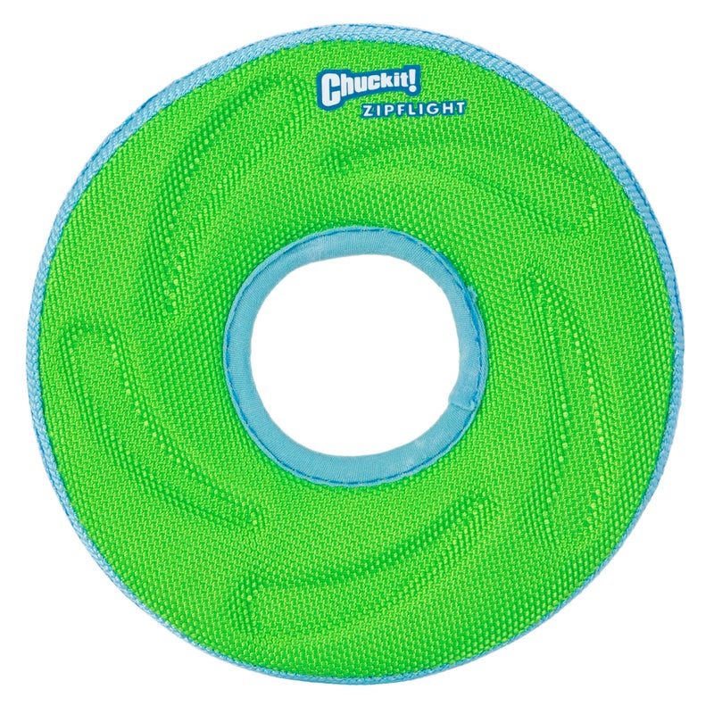 Chuckit! Zipflight Flying Disc Dog Toy, Small (6"), Green and light Blue - Image 3
