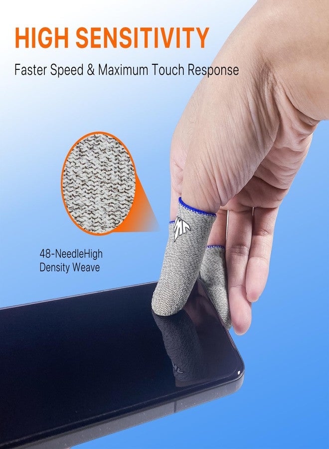 JWH Ultra-Thin Silver Fiber Gaming Finger Sleeves,White Thumb Sleeves Gaming Cots,30 Pack Gaming Finger Gloves for PUBG,with 2 pcs Storage Box,High Sensitivity,Anti-Slip,Fundas para Dedos Gamer - Image 3