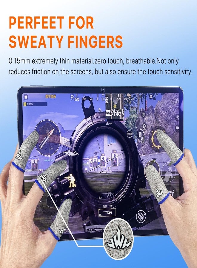 JWH Ultra-Thin Silver Fiber Gaming Finger Sleeves,White Thumb Sleeves Gaming Cots,30 Pack Gaming Finger Gloves for PUBG,with 2 pcs Storage Box,High Sensitivity,Anti-Slip,Fundas para Dedos Gamer - Image 4