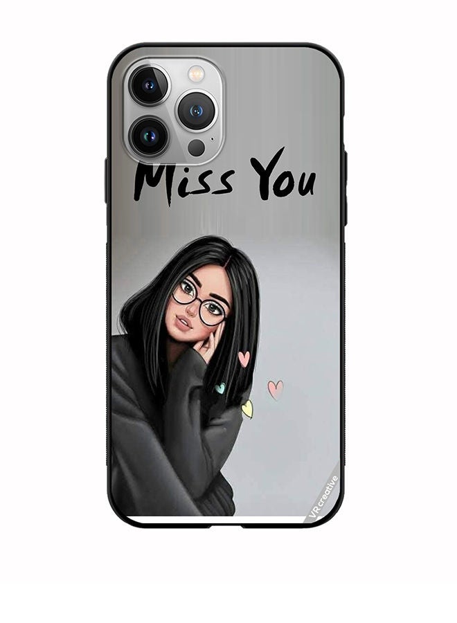 VR CREATIVE Protective Case Cover For Apple iPhone 11 Pro Girl Miss You Design Multicolour - Image 1