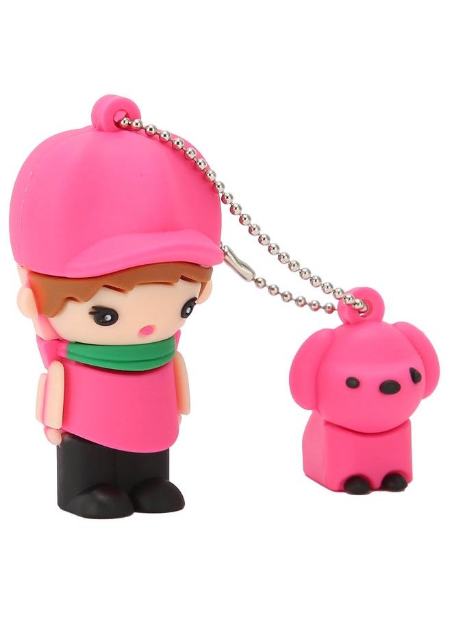 Thoraya USB2.0 U disk creative computer car girl boy dog walking U disk soft glue cartoon U disk girl 16G  - Image 3