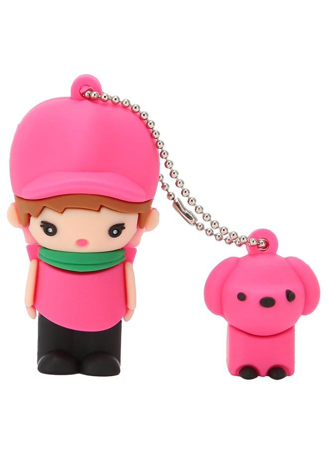Thoraya USB2.0 U disk creative computer car girl boy dog walking U disk soft glue cartoon U disk girl 16G  - Image 1