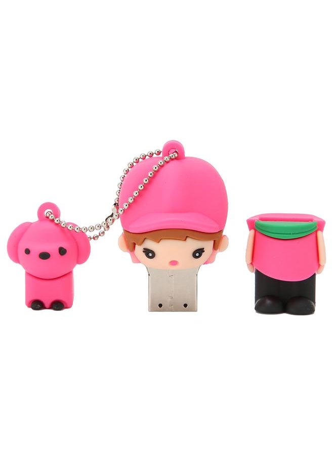 Thoraya USB2.0 U disk creative computer car girl boy dog walking U disk soft glue cartoon U disk girl 16G  - Image 5