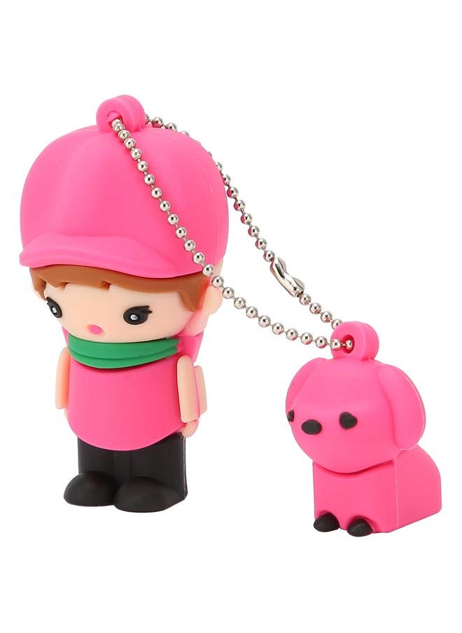 Thoraya USB2.0 U disk creative computer car girl boy dog walking U disk soft glue cartoon U disk girl 16G  - Image 2
