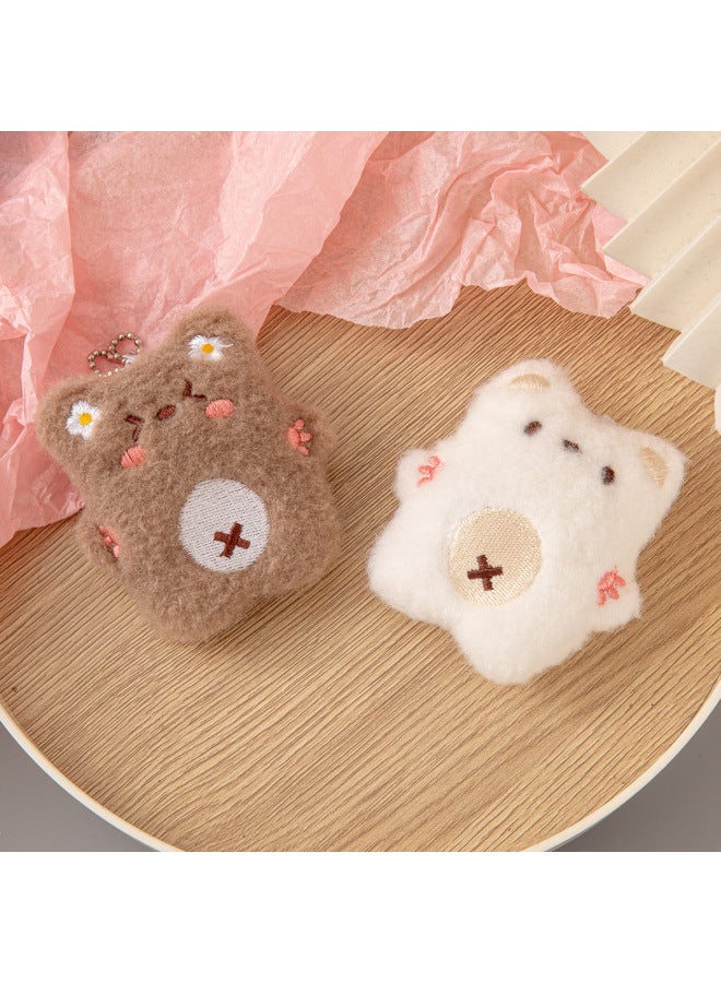 Catch Doll Machine Doll Stall Plush Pendant Wedding Gift Wedding Throw Doll Exchange Doll Outlet-Specifications:Love Necklace Bean Bear-Color:[bead Chain] Will Squeak - Image 5