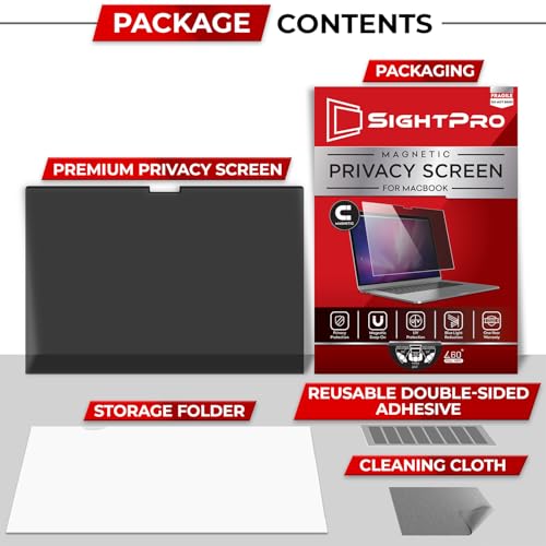 SightPro Magnetic Privacy Screen for MacBook Air 13 & 13.6 Inch (2022-2025, M2, M3, M4) Removable Laptop Privacy Filter Shield and Protector - Image 5