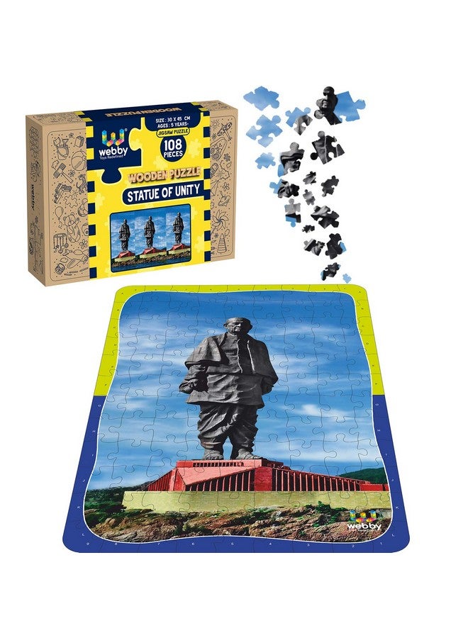 Webby Statue of Unity Wooden Jigsaw Puzzle, 108 Pieces - Image 1