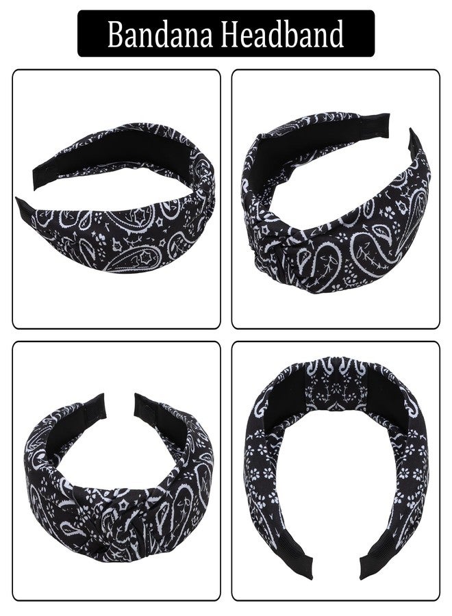 Ondder 6 Pack Bandana Headbands for Women Top Knot Headband Cute Head Bands for Women's Hair Turban Headband with Knot Hair Accessories for Women Girls - Image 5