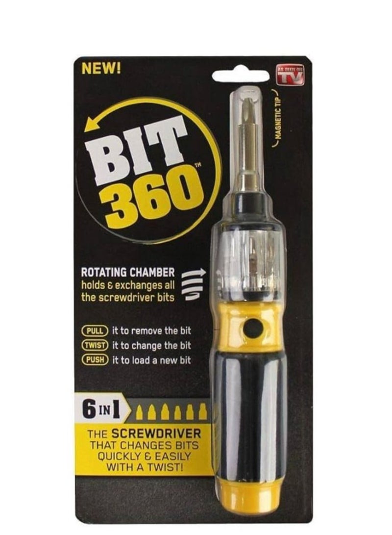 Bit 360 Multipurpose Screw Driver with 6 bits - Image 1