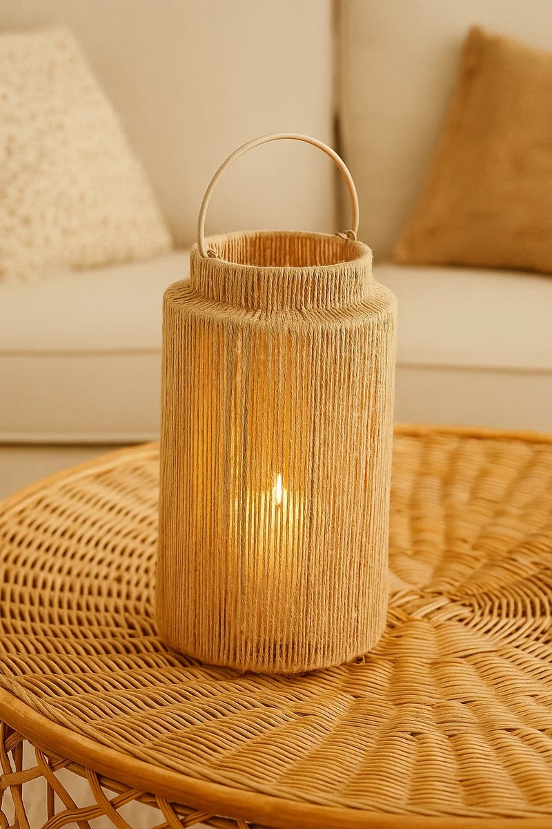 LOFT SISAL,LANTERN,D16.5XH30CMS,NATURAL-198146 - Image 1