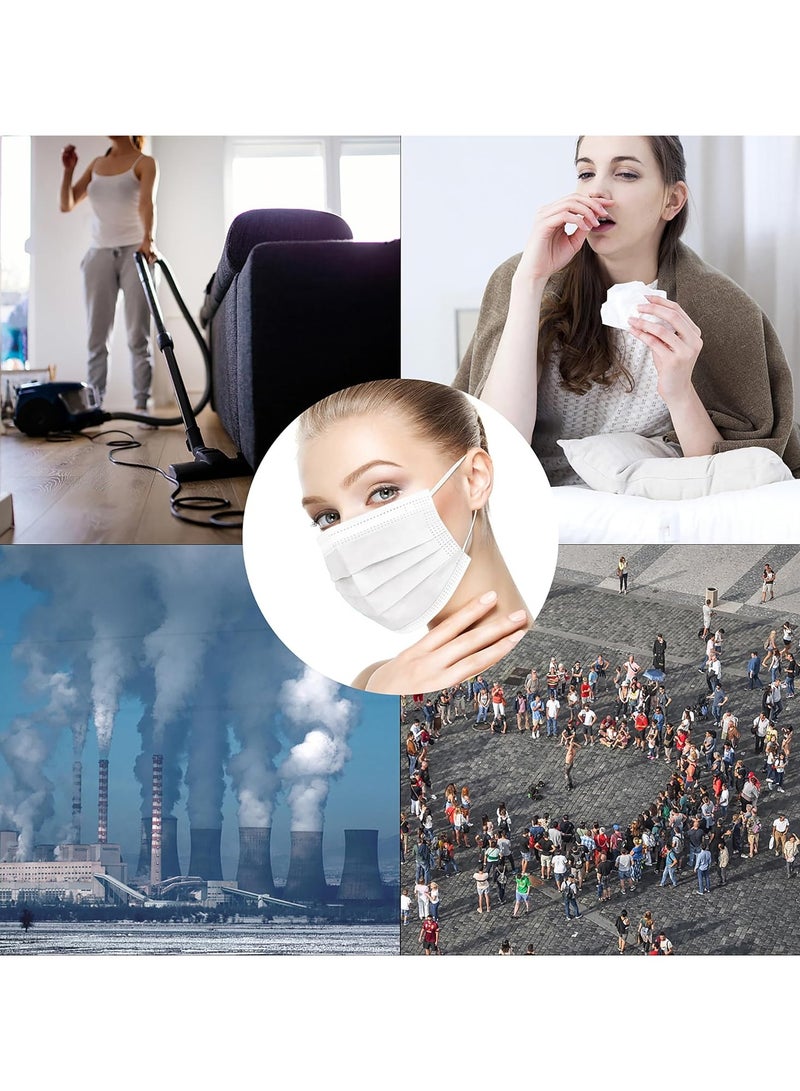 هو 50 قطعة من أقنعة الوجه للاستخدام مرة واحدة مغلفة بشكل فردي، قابلة للتنفس ومريحة، أقنعة أذن واقية من طبقتين، مضادة للجسيمات والغبار مناسبة للاستخدام اليومي - Image 5