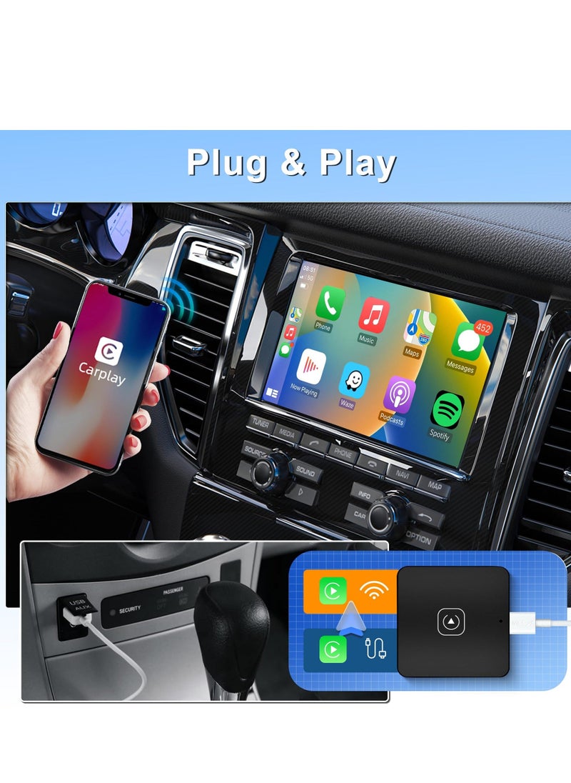 Generic - Wireless CarPlay Adapter for Factory-Wired Cars, CarPlay 2023 Upgrade, Convert Wired to Wireless, USB Type-C for iPhone - Image 1