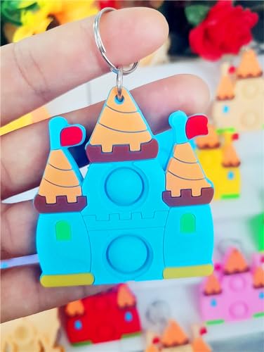 PSDFH 20 Packs Bulk Mini Dreamy Castle Princess fidgets Toys for Kids Children Classroom Students Gifts Prize from TeacherBirthday Party Bubble Favors Castle - Image 5