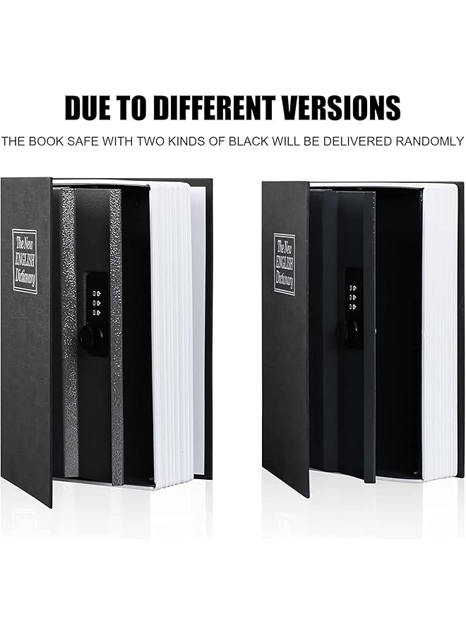 erorex Diversion Book Safe With Combination Lock Large Safe Secret Hidden Metal Lock Box Money Hiding Box Collection Box 9.5 Inch X 6.2 Inch X 2.2 Inch Large Black  - Image 3
