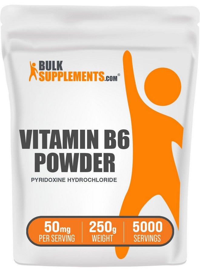 BulkSupplements مسحوق بيريدوكسين HCl من BulkSupplements.com - مكمل فيتامين B6، مكمل فيتامين - خالي من الجلوتين، 50 ملغ من بيريدوكسين B6 لكل حصة، 250 غ (8.8 أونصة) (عبوة من 1) - Image 1