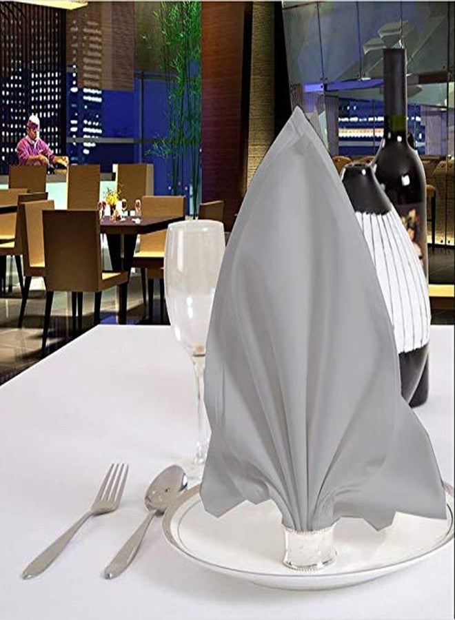 SHEETS STARGAZER Cotton Cloth Pack of 6 Napkin Dinner Napkins for Cocktail Parties 100% Cotton 14 X 14 Inch Size Use in Parties Wedding Dinner Decoration and Daily use Napkins-Light Grey - Image 3