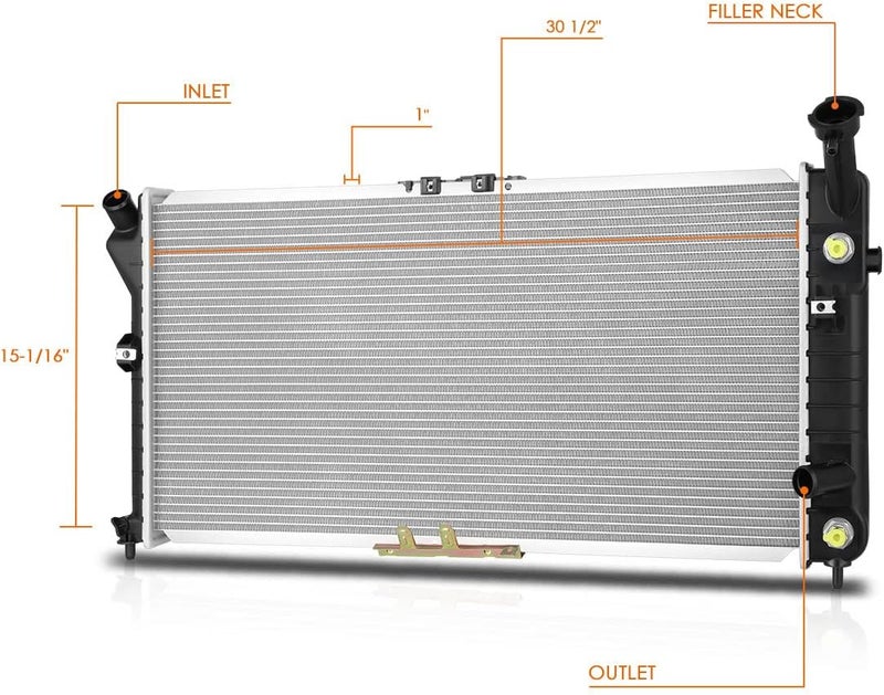 PM Performotor Factory Style Aluminum Core Radiator Compatible with 96-01 Chevy Lumina/Monte Carlo DPI-2251 - Image 2