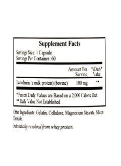 Ecological Formulas Lactoferrin 100 Mg 60 Caps  - Image 3