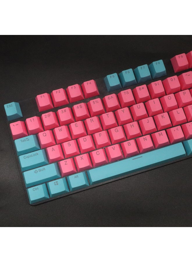 Double Color Mechanical Keyboard Cap Pbt Transparent 61 Key 87-104 Key Multicolor Block Outfit For Gaming Keyboards-Color:Purple Powder-PBT Is Not A Keyboard But A Keycap.  - Image 4