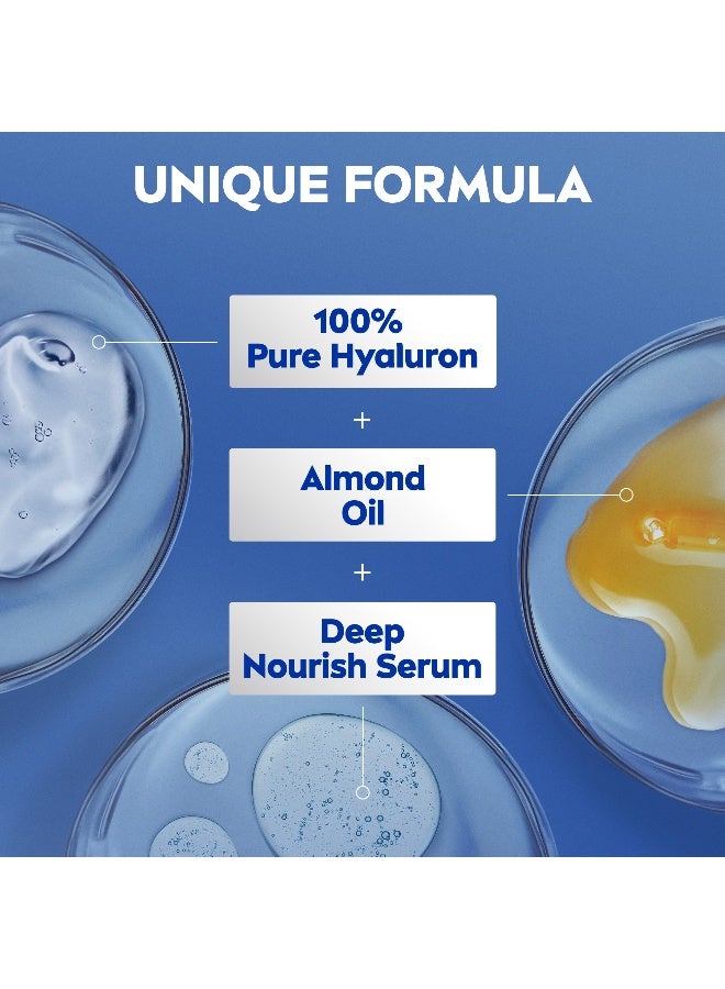 Nivea Body Lotion for Dry to Very Dry Skin, Rich Nourishing with Pure Hyaluron, 72H Intense Moisture - Image 5