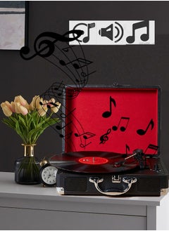 Generic Record Player 3speeds with Built-in Stereo Speakers Turntable for Vinyls Supports USB RCA Output/Headphone Jack MP3  Mobile Phone Music Player Suitcase Record Player  Bluetooth Suitcase Record Player  - Image 2