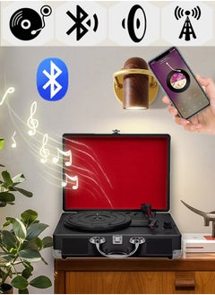 Record Player 3speeds with Built-in Stereo Speakers Turntable for Vinyls Supports USB RCA Output/Headphone Jack MP3  Mobile Phone Music Player Suitcase Record Player  Bluetooth Suitcase Record Player