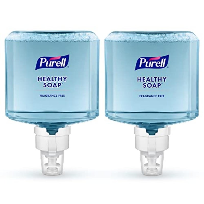 PURELL Brand HEALTHY SOAP Gentle and Free Foam, Fragrance Free, 1200 mL Refill for PURELL ES8 Automatic Soap Dispenser (Pack of 2) - 7772-02 - Manufactured by GOJO, Inc. - Image 1