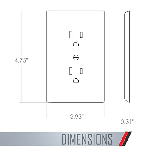 TayMac تيمك MW2000W ماسك 2000 سلسلة غطاء جدار مزدوج غير معدني بتصميم مزخرف، أبيض، 5-pack - Image 3