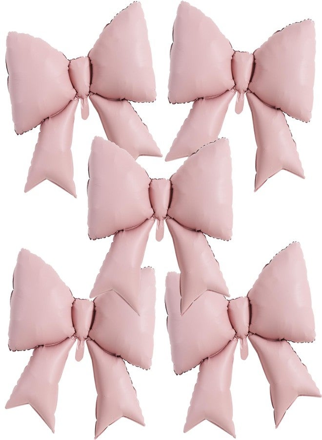 Vuzvuv 5Pcs 38 Inch Giant Pink Bow Balloon for Birthday Party, Pink Coquette Birthday Decorations for Gender Reveal, Baby Shower,Wedding Bridal，Theme Party - Image 1