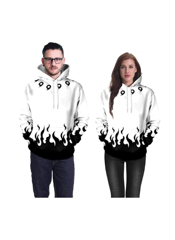 HALAMODO - Unisex Hoodies Long-Sleeved Printed Tops Casual Sweatshirts Soft Sportswear Fashion Youth Pullovers with Drawstrings and Large Pockets for Daily Wear - Image 1