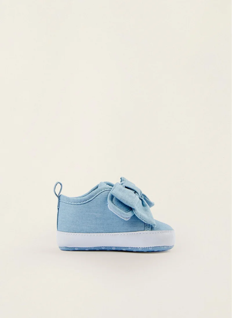 زيبي Zippy Fabric Trainers With Bow For Newborn