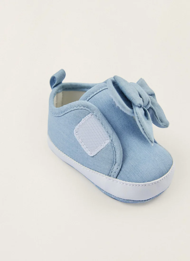 زيبي Zippy Fabric Trainers With Bow For Newborn