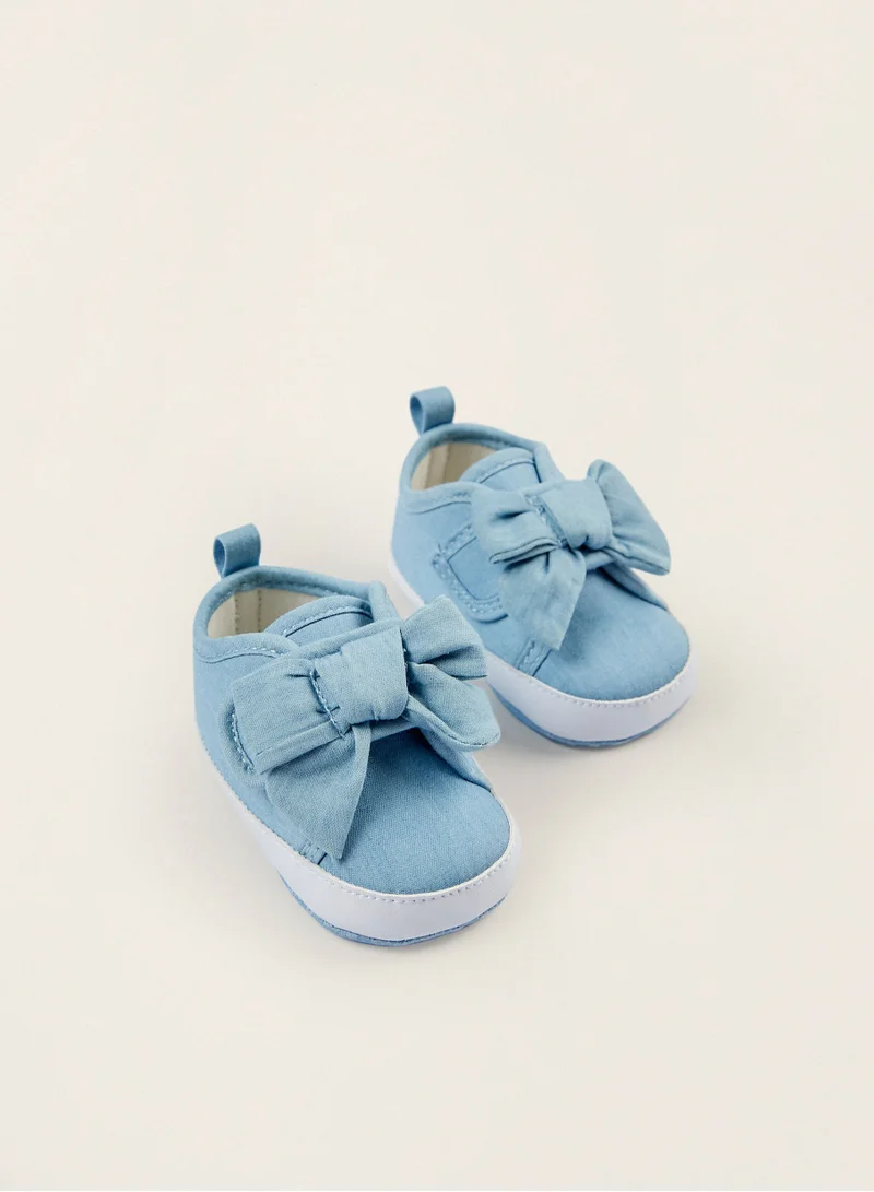 زيبي Zippy Fabric Trainers With Bow For Newborn