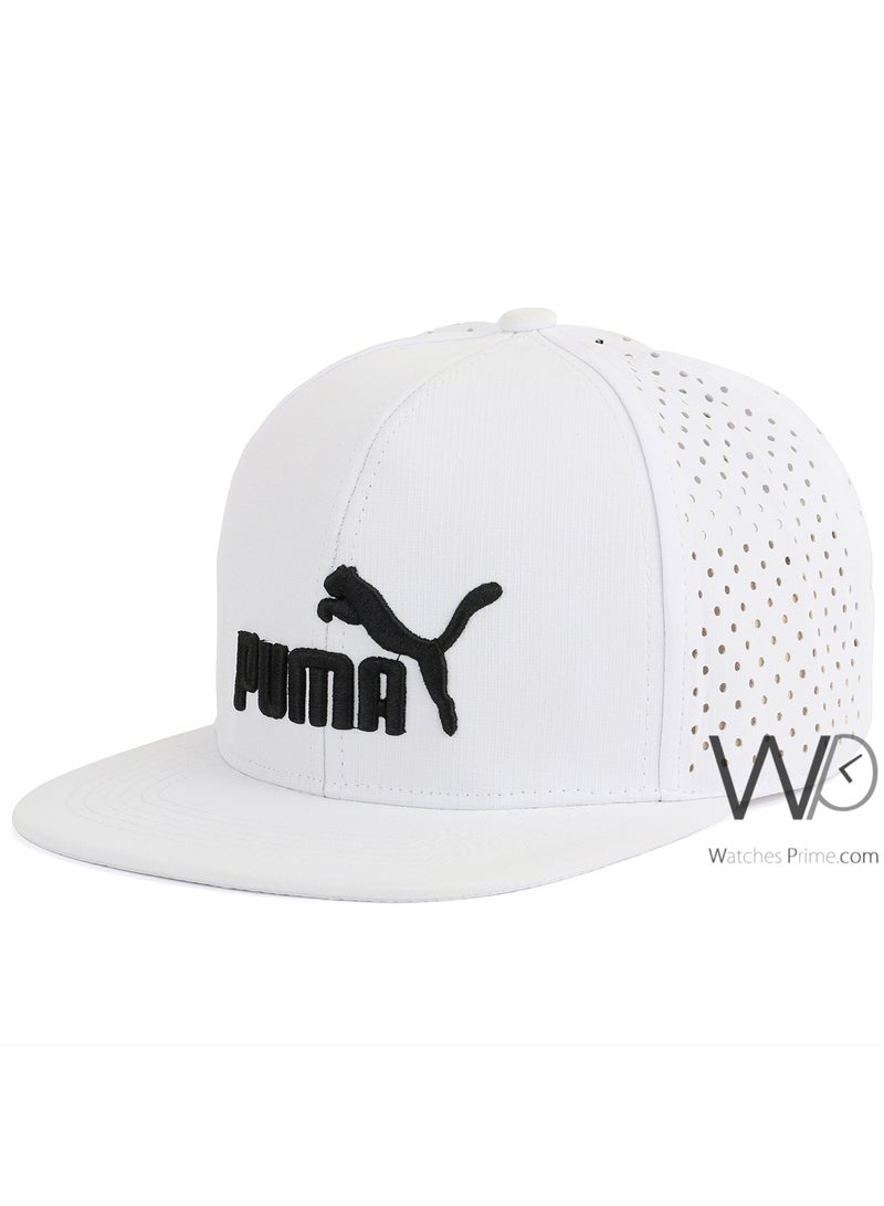 pumagolf Puma Snapback hip hop Cap White Color Cotton Hat For Men - Image 1