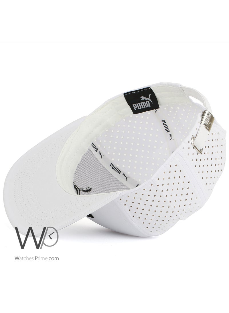 pumagolf Puma Snapback hip hop Cap White Color Cotton Hat For Men - Image 4