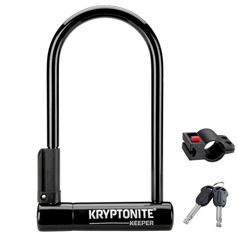 Kryptonite Keeper Standard Anti-Theft U-Lock, Heavy Duty, 12mm Shackle, Black, Combination Lock, Lifetime - Image 1