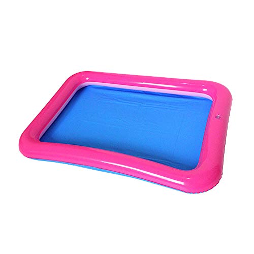 Topwon Inflatable Sand Tray for Kids - Portable Sand Box with Molds - Random Color (Random Color, 23x17) - Image 1