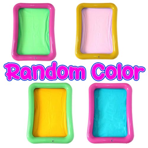Topwon Inflatable Sand Tray for Kids - Portable Sand Box with Molds - Random Color (Random Color, 23x17) - Image 5