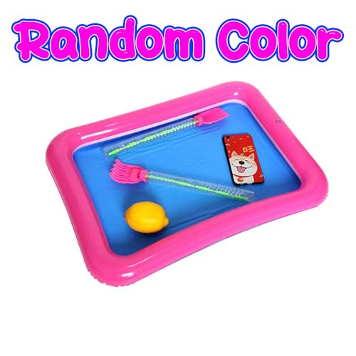 Topwon Inflatable Sand Tray for Kids - Portable Sand Box with Molds - Random Color (Random Color, 23x17) - Image 3
