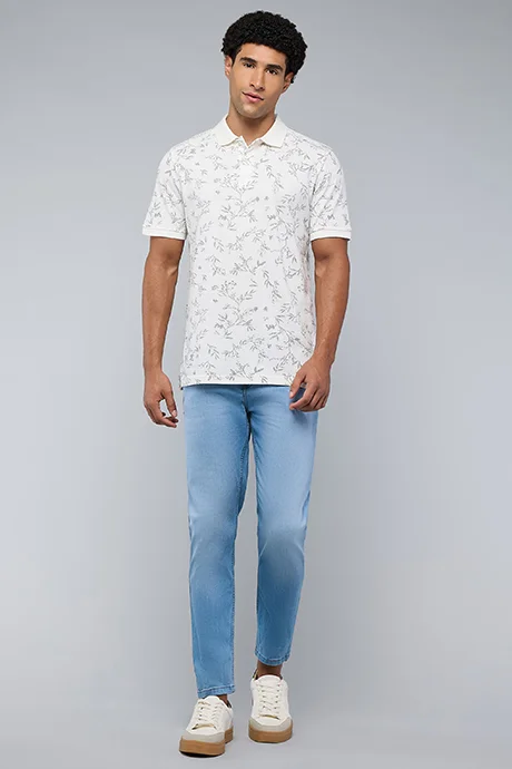 أر أند بي Printed Polo T-Shirt with Short Sleeves