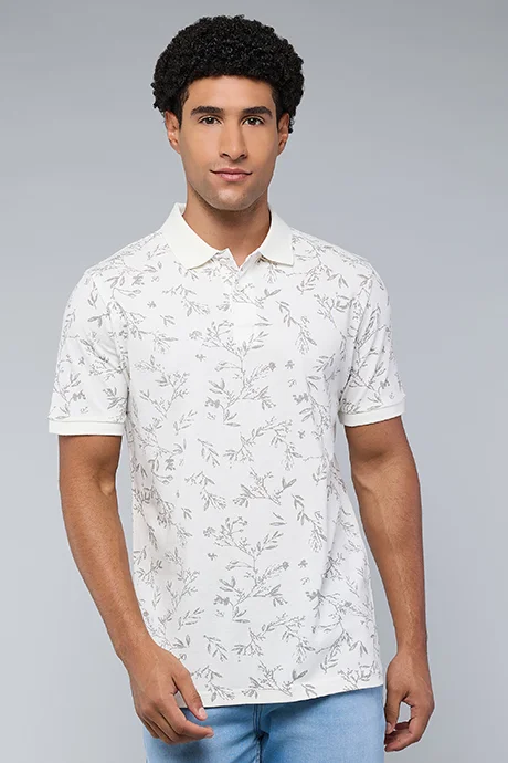 أر أند بي Printed Polo T-Shirt with Short Sleeves
