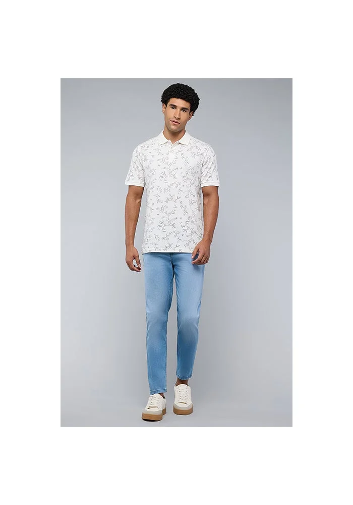 R&b Printed Polo T-Shirt with Short Sleeves