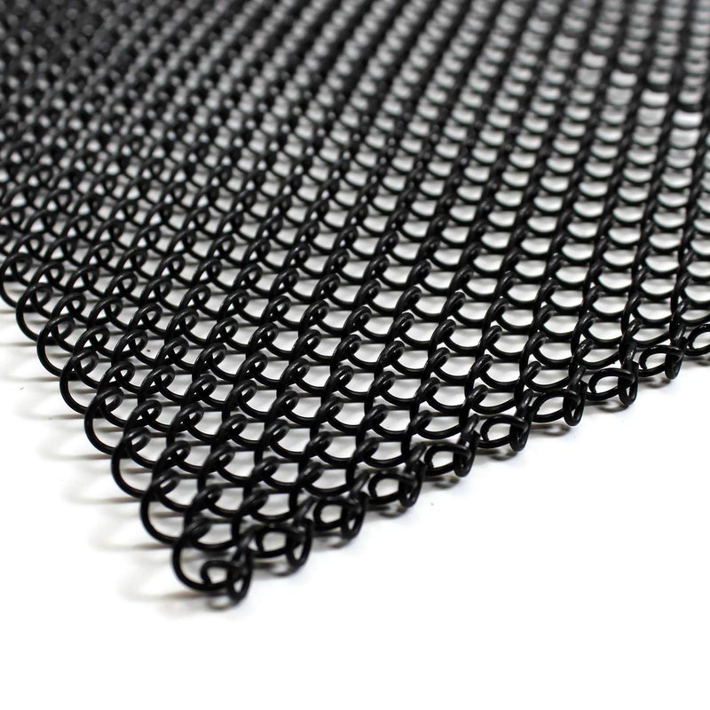 Midwest Hearth Midwest Hearth Fireplace Screen Mesh Curtain 26 High Made in USA Two 24 Wide Panels Black  - Image 1