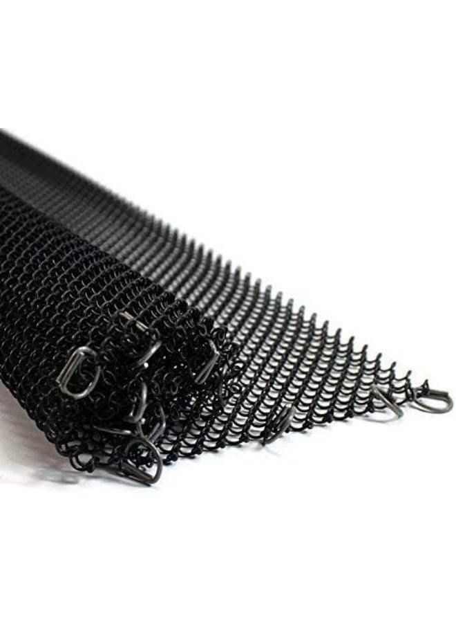 Midwest Hearth Midwest Hearth Fireplace Screen Mesh Curtain 26 High Made in USA Two 24 Wide Panels Black  - Image 2