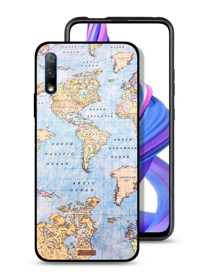 Tolwak Honor 9X (China) Protective Case Cover World Map - Image 1