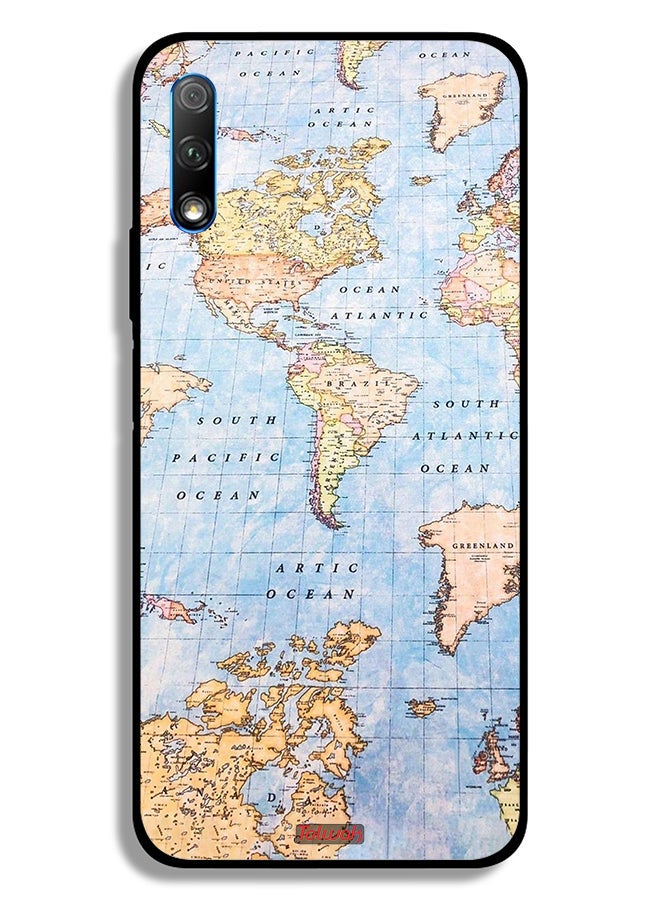 Tolwak Honor 9X (China) Protective Case Cover World Map - Image 2
