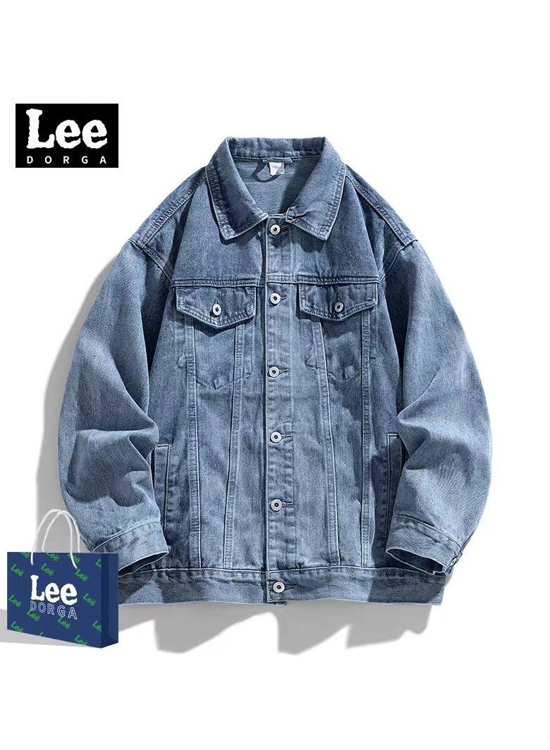 LEE Cowboy Jacket Casual Retro Washed Distressed Workwear Jacket  - Image 1