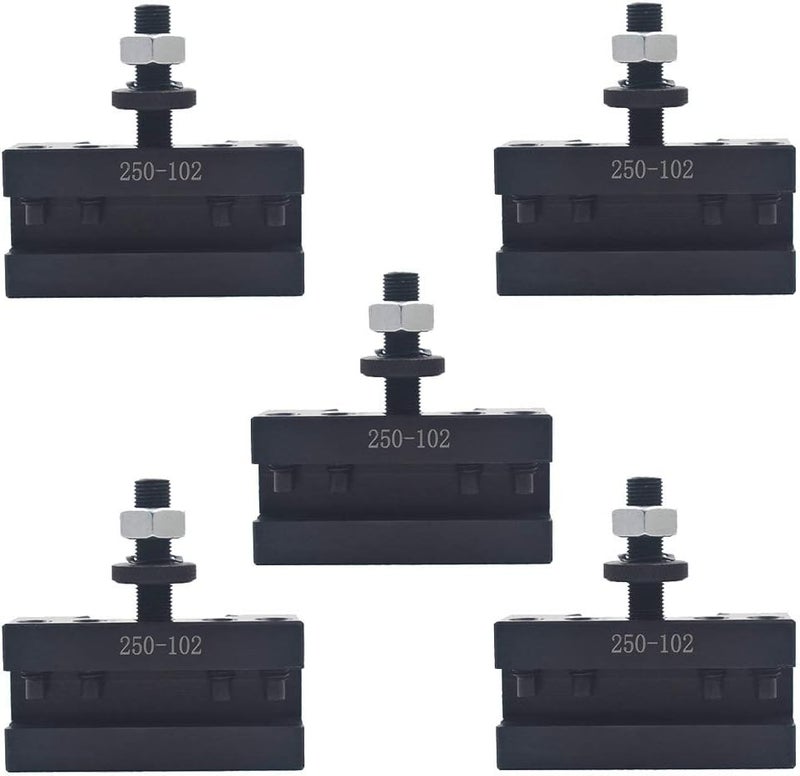 findmall 5Pcs AXA 250-102 Tool Holder AXA 102 Quick Change Tool Post Holder Fit for Swing 12 Inch AXA Tool Holder - Image 1