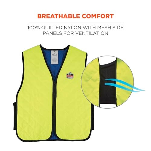 Ergodyne Cooling Workwear Embedded Polymers, Zipper Closure Tools, Lime, 3X-Large US - Image 5