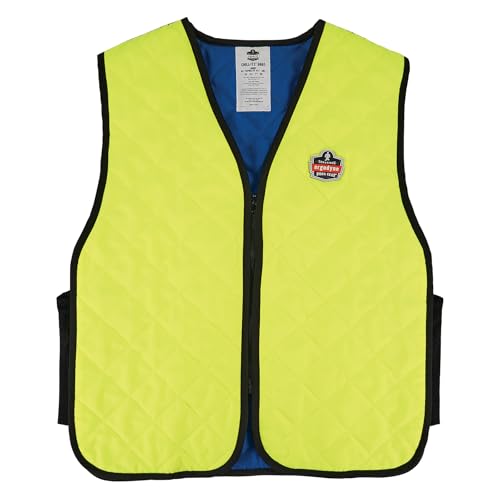 Ergodyne Cooling Workwear Embedded Polymers, Zipper Closure Tools, Lime, 3X-Large US - Image 1